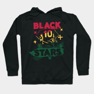 Vintage Ghanaian Football // Retro Grunge Ghana Black Stars Soccer Hoodie